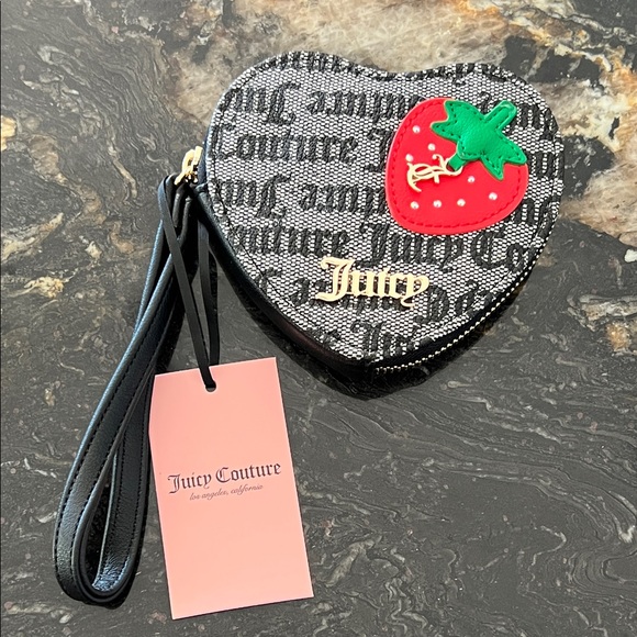 Juicy Couture Handbags - Juicy Couture Freshly Picked Heart Zip Around Wristlet